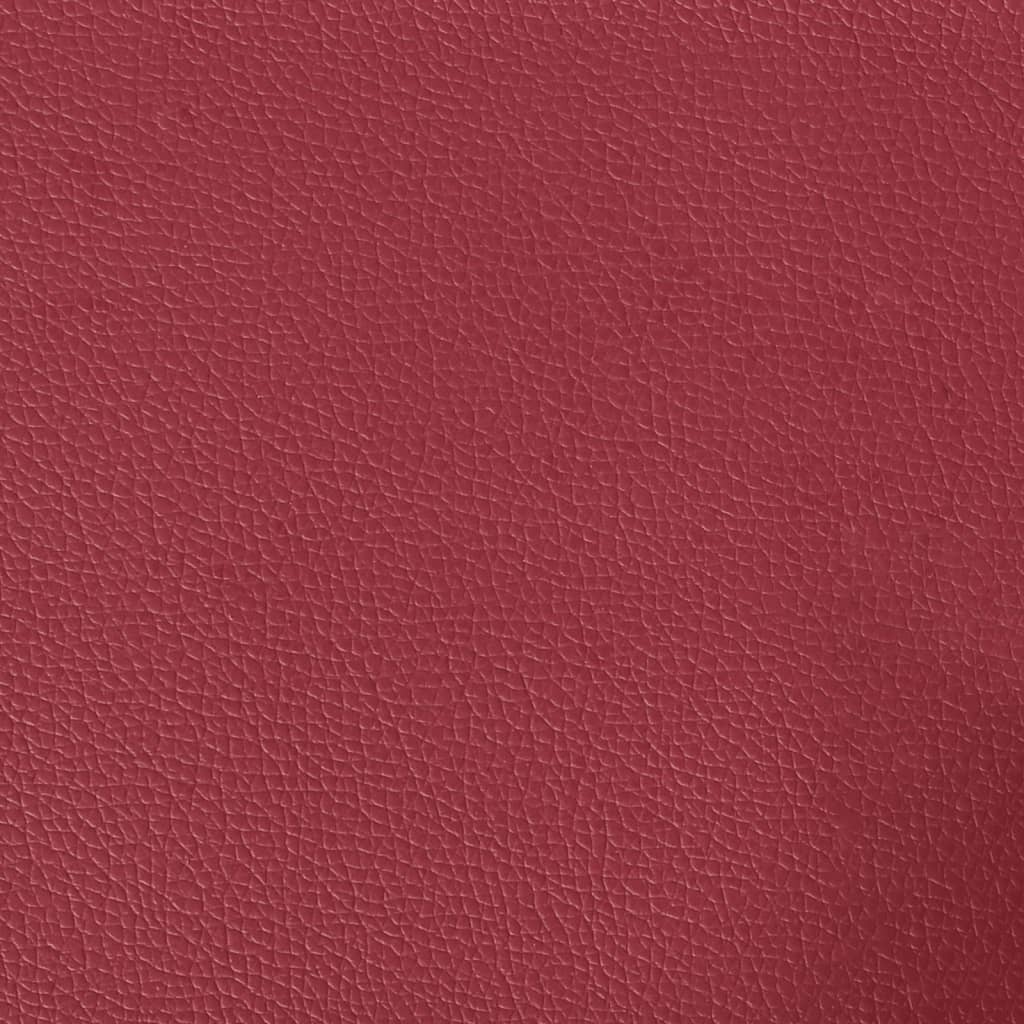 2-dijelni set sofa s jastucima boja vina od umjetne kože