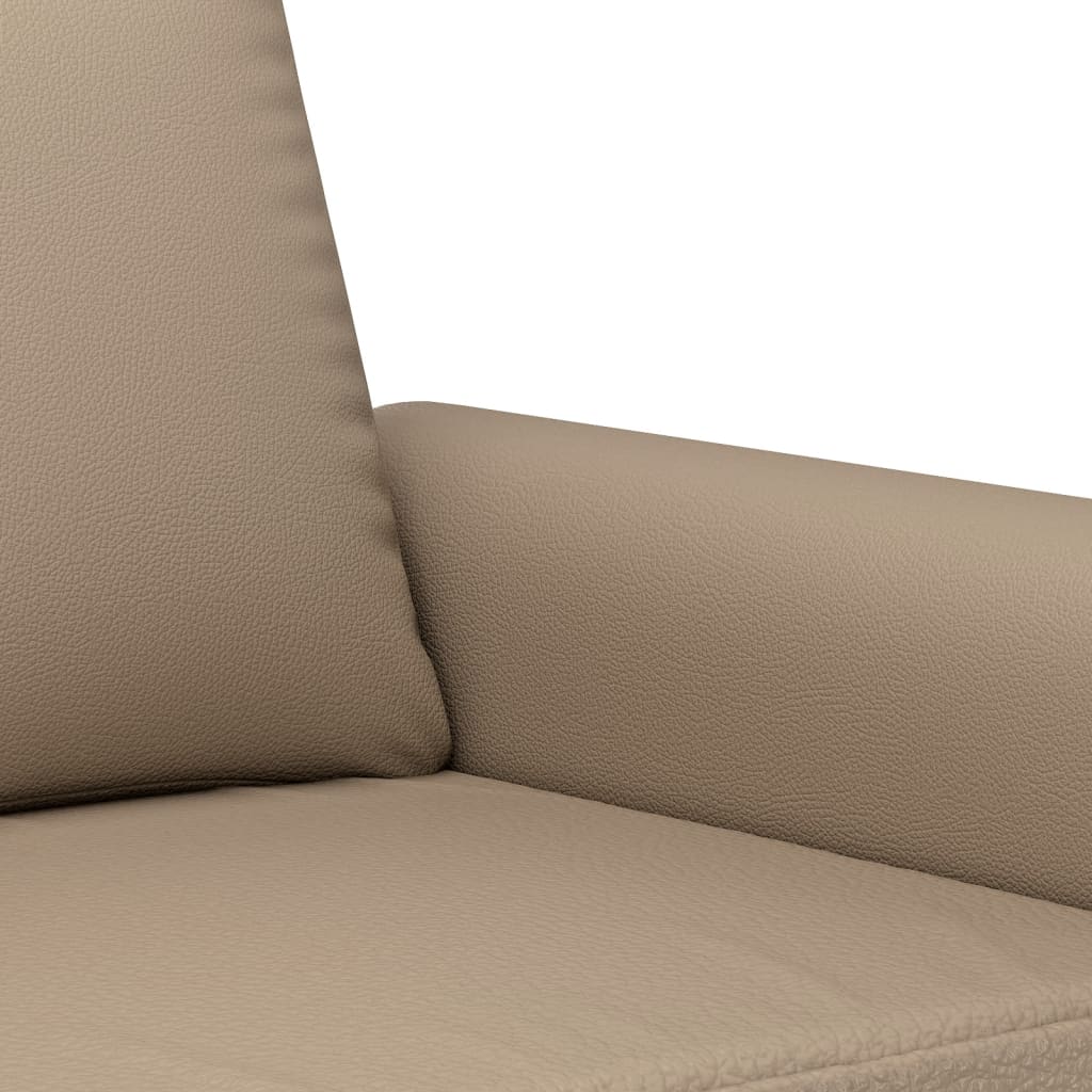 2-dijelni set sofa s jastucima boja cappuccina od umjetne kože