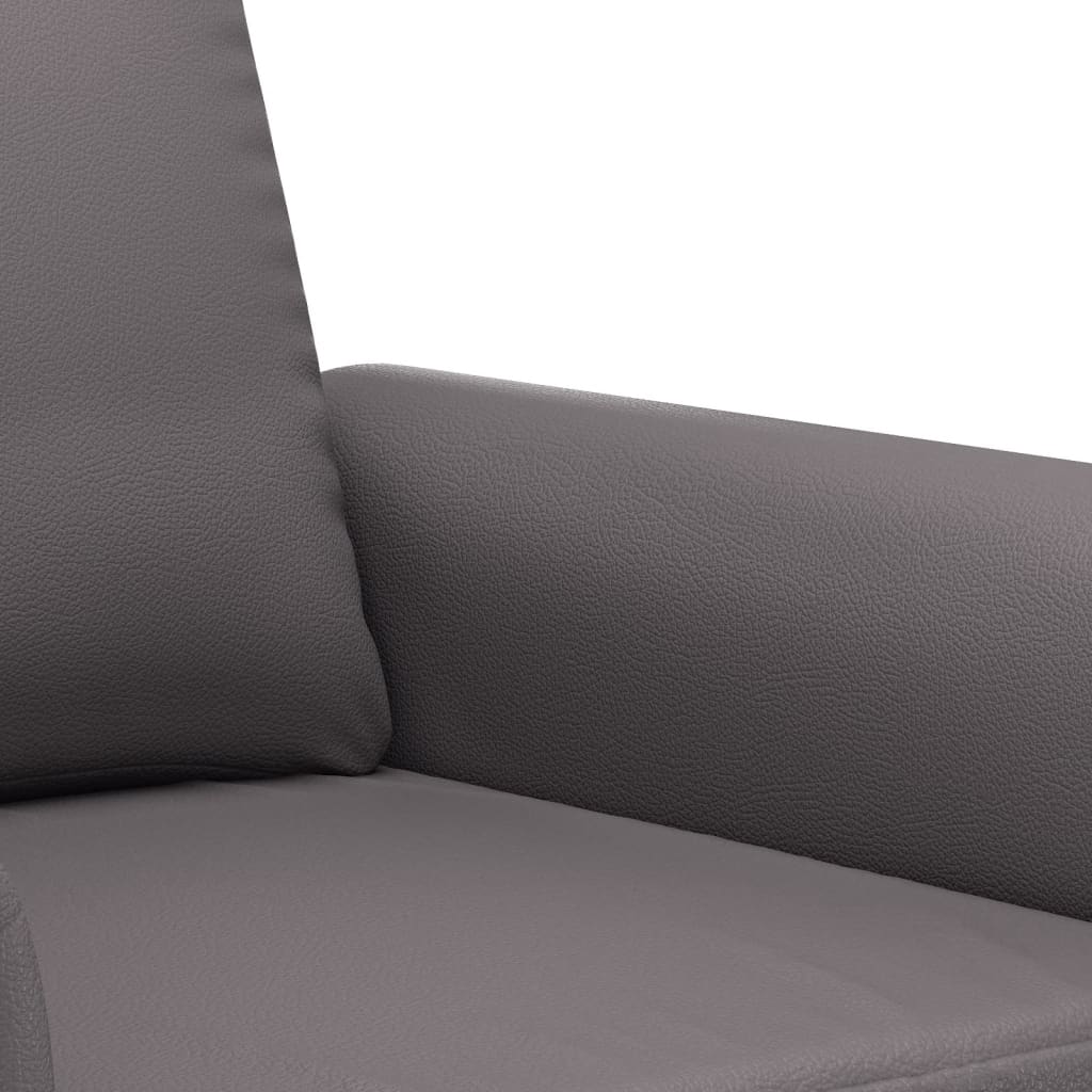2-dijelni set sofa s jastucima sivi od umjetne kože