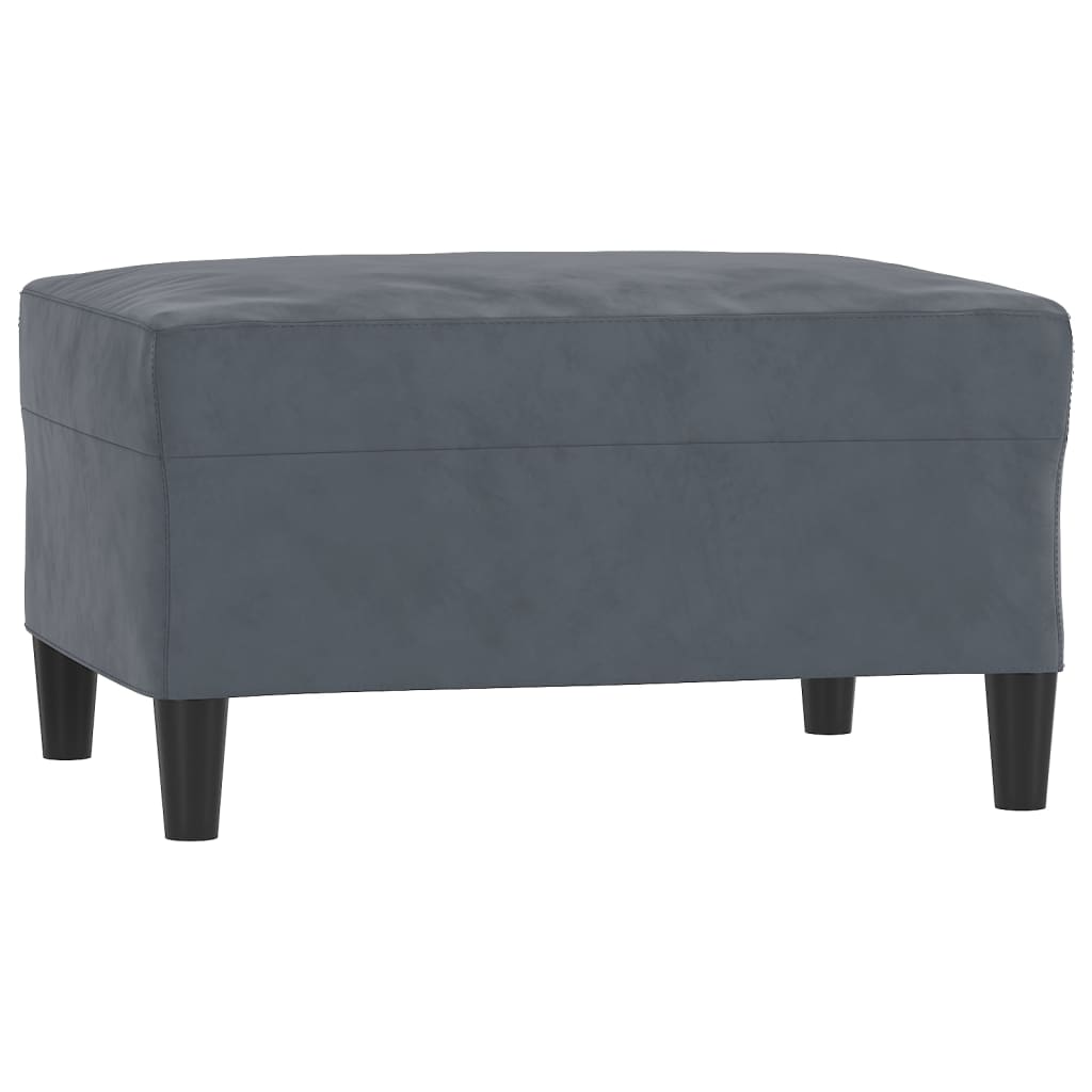 4-dijelni set sofa s jastucima tamnosivi baršunasti