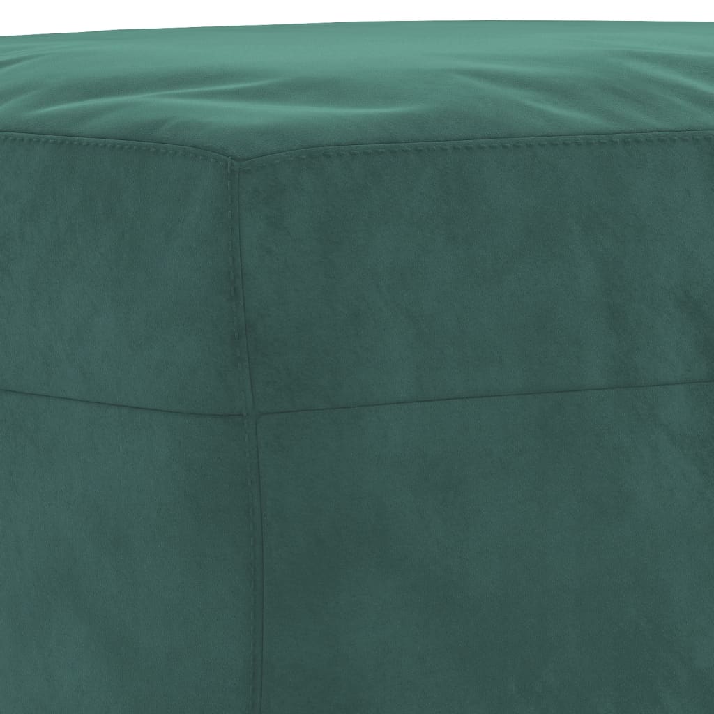 4-dijelni set sofa s jastucima tamnozeleni baršunasti