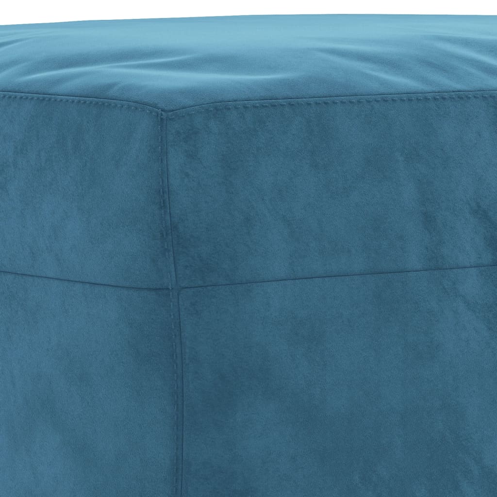 4-dijelni set sofa s jastucima plavi baršunasti