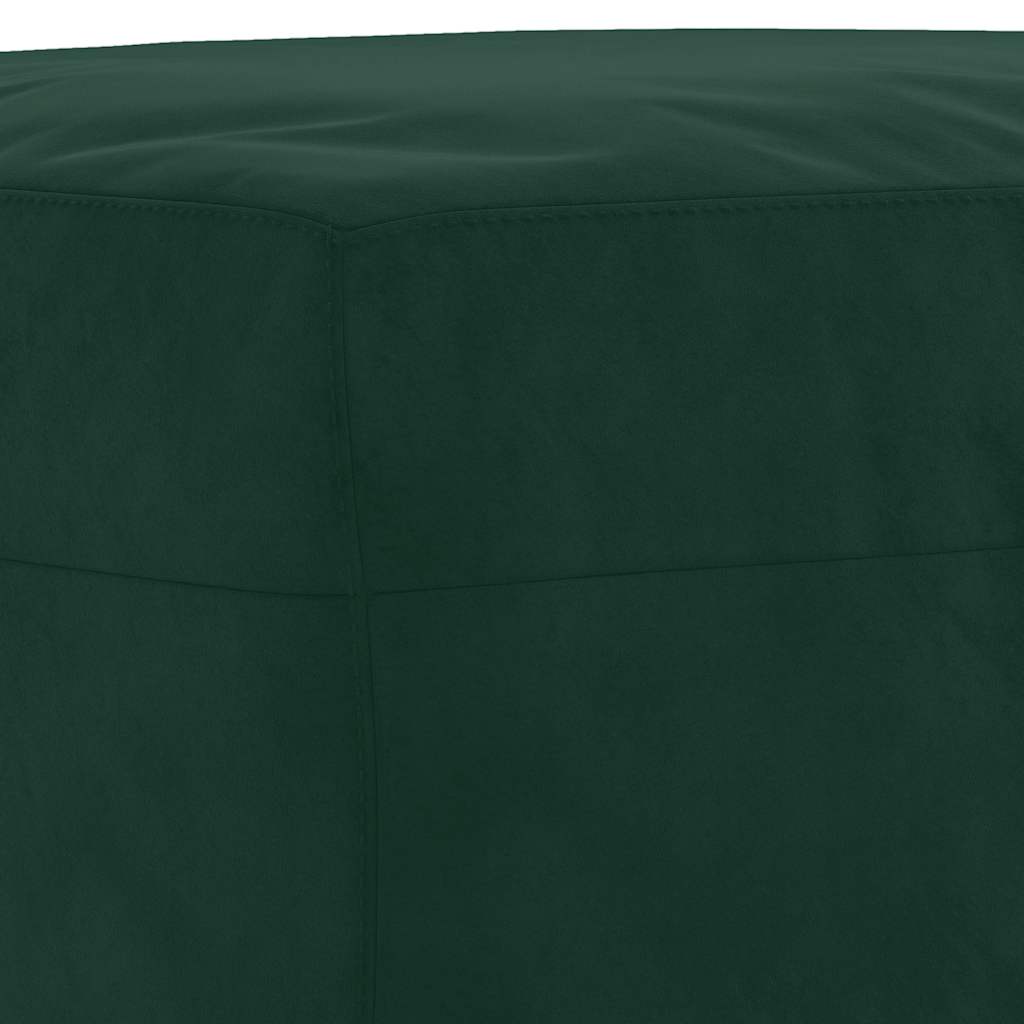 3-dijelni set sofa s jastucima tamnozeleni baršunasti