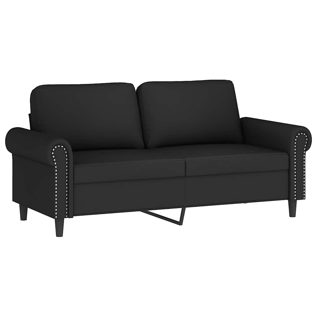 2-dijelni set sofa s jastucima crni baršunasti