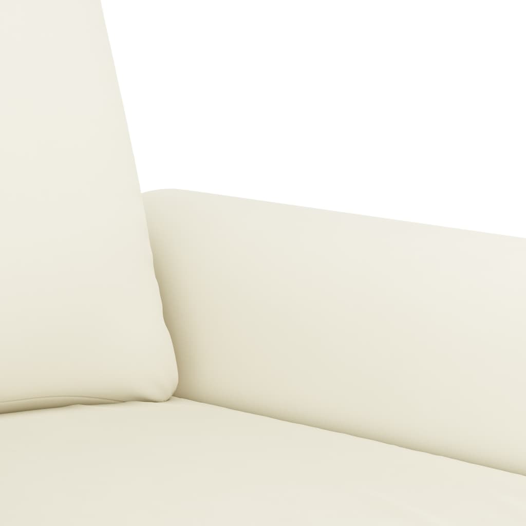 2-dijelni set sofa s jastucima krem baršunasti