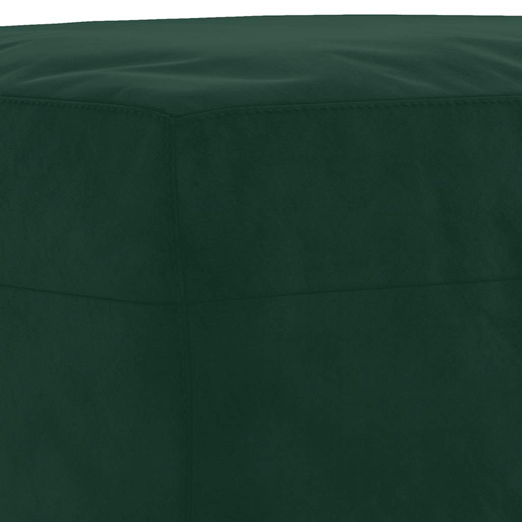 3-dijelni set sofa s jastucima tamnozeleni baršunasti
