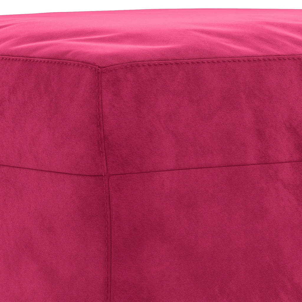 3-dijelni set sofa s jastucima crvena boja vina baršunasti