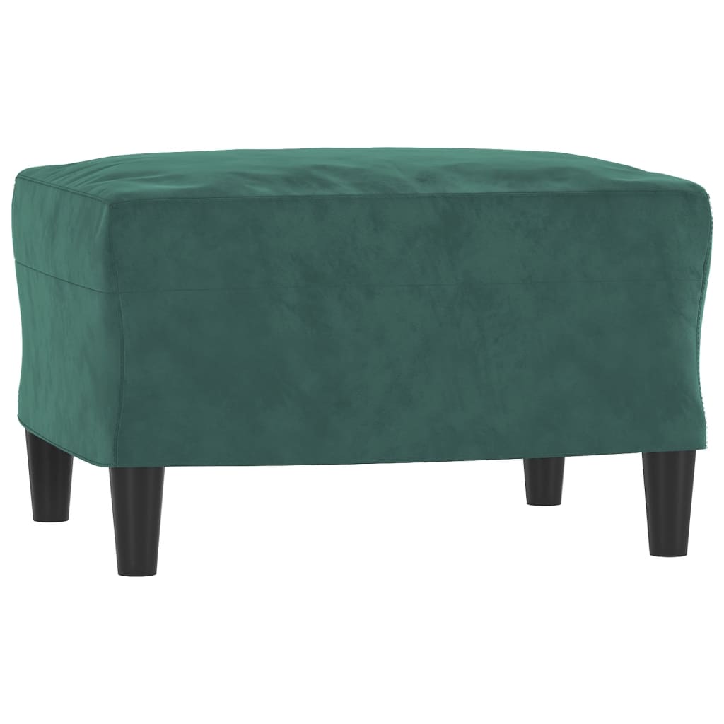 3-dijelni set sofa s jastucima tamnozeleni baršunasti