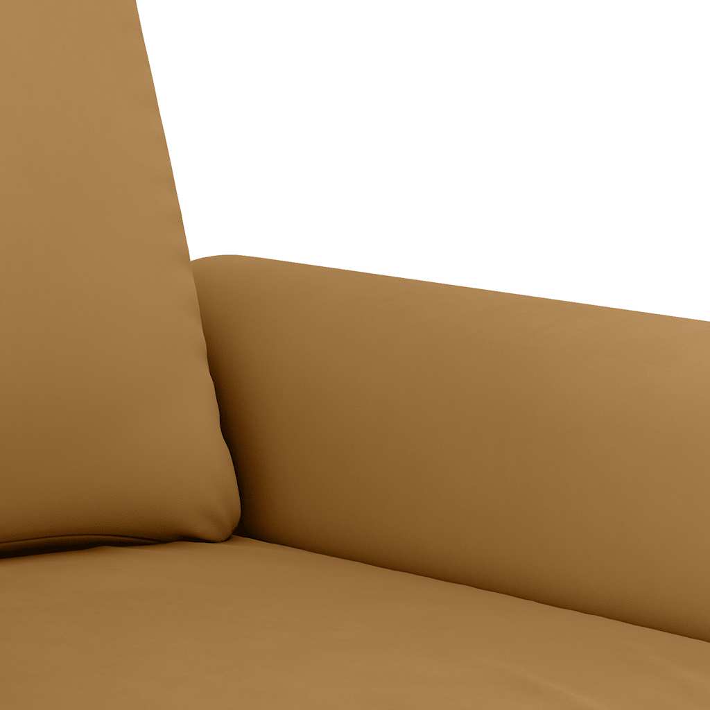 3-dijelni set sofa s jastucima smeđi baršunasti