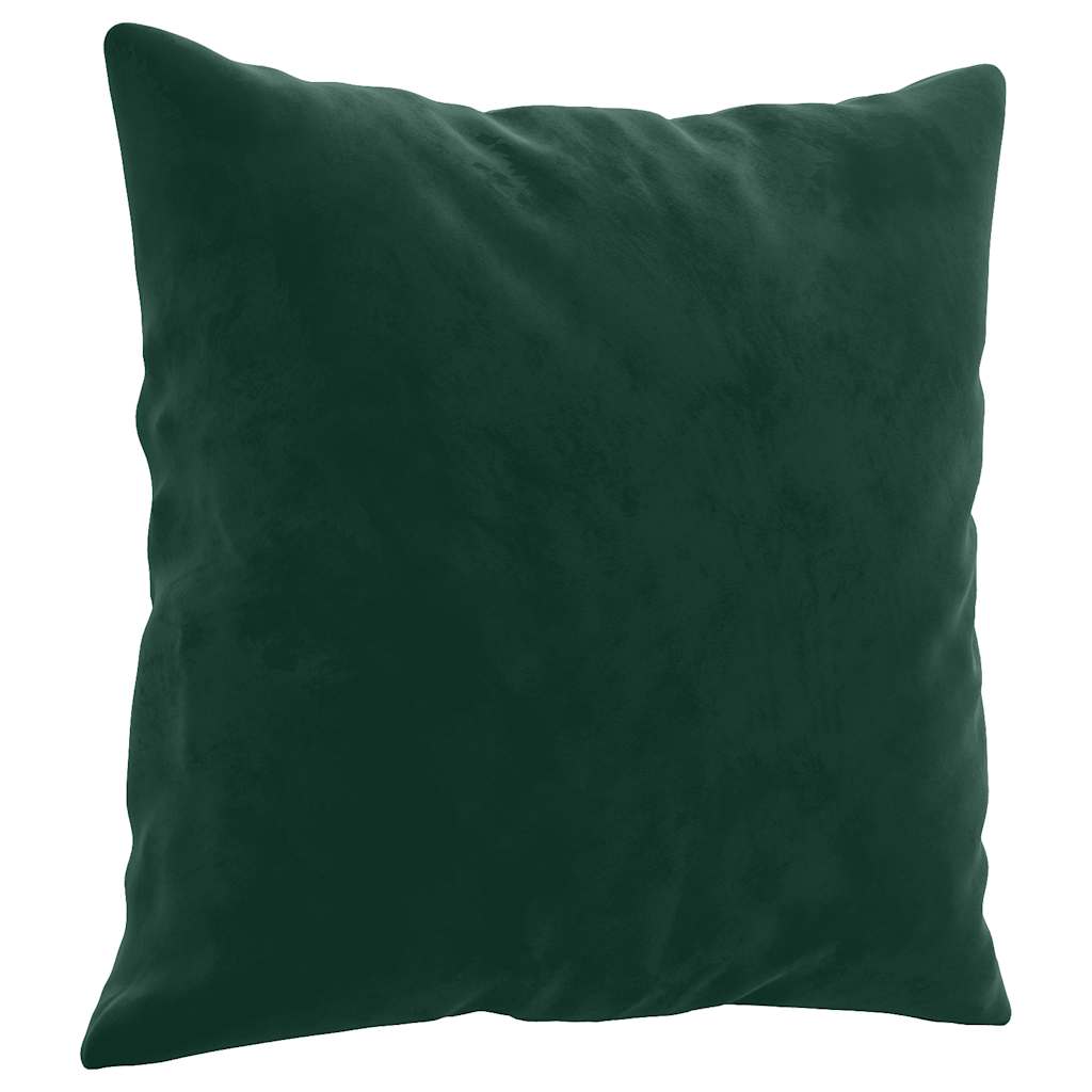 2-dijelni set sofa s jastucima tamnozeleni baršunasti
