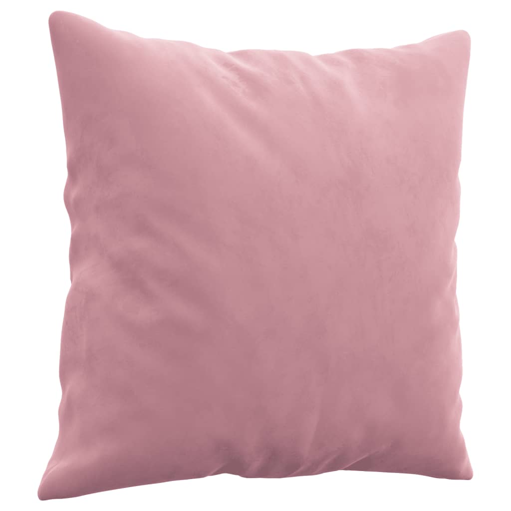 2-dijelni set sofa s jastucima ružičasti baršunasti