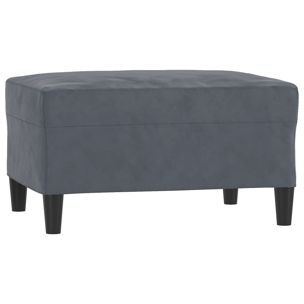3-dijelni set sofa s jastucima tamnosivi baršunasti