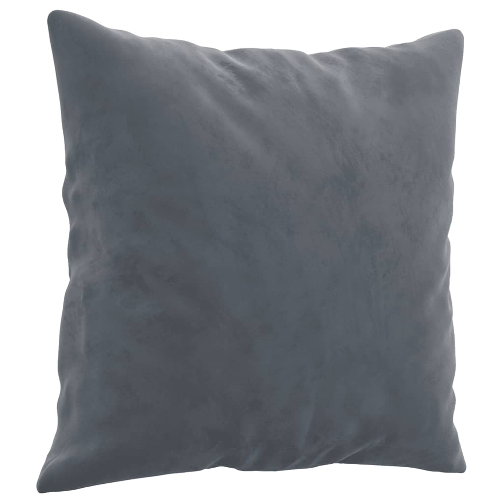 3-dijelni set sofa s jastucima tamnosivi baršunasti