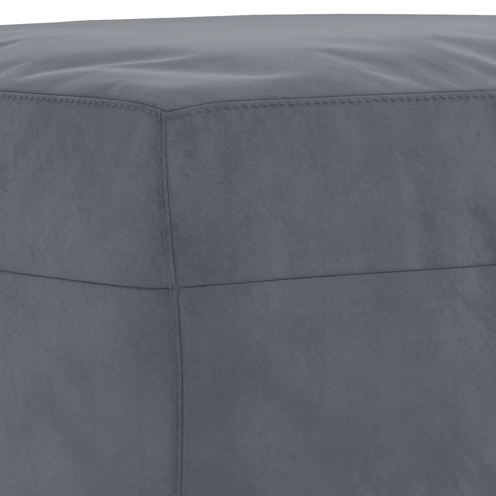 3-dijelni set sofa s jastucima tamnosivi baršunasti