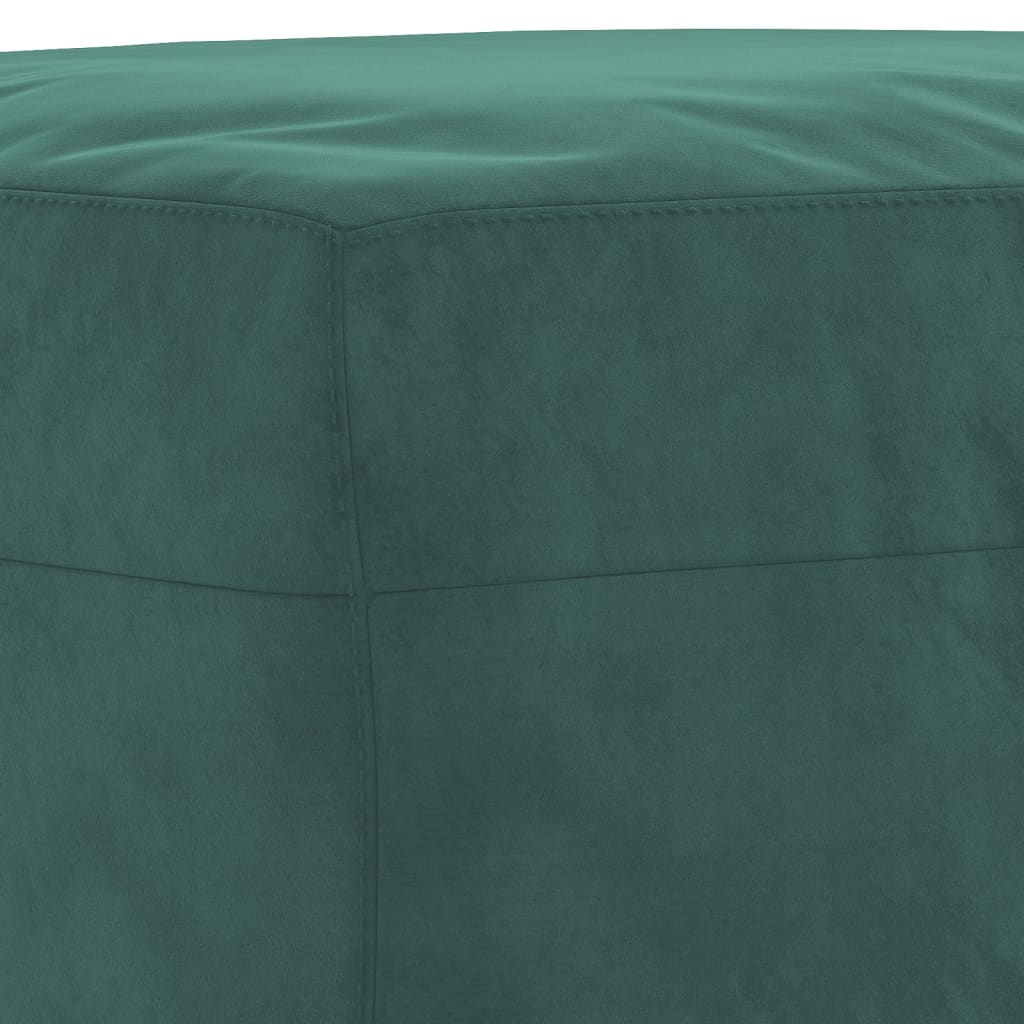 3-dijelni set sofa s jastucima tamnozeleni baršunasti