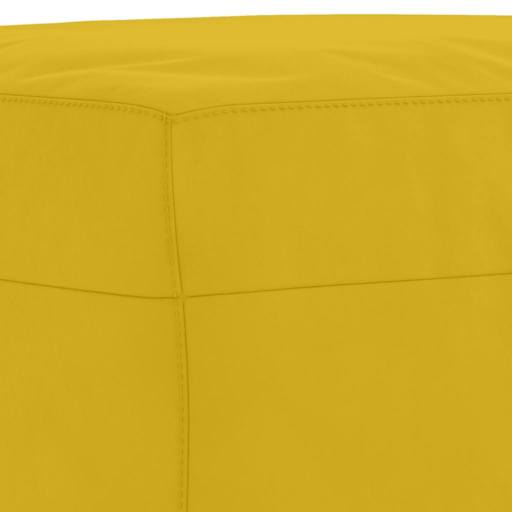 3-dijelni set sofa s jastucima žuti baršunasti