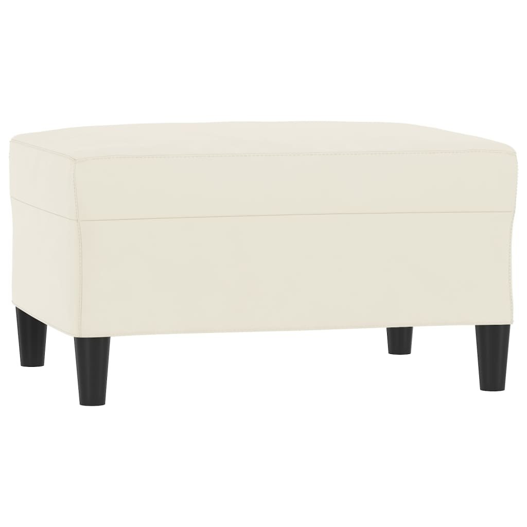 3-dijelni set sofa s jastucima krem baršunasti