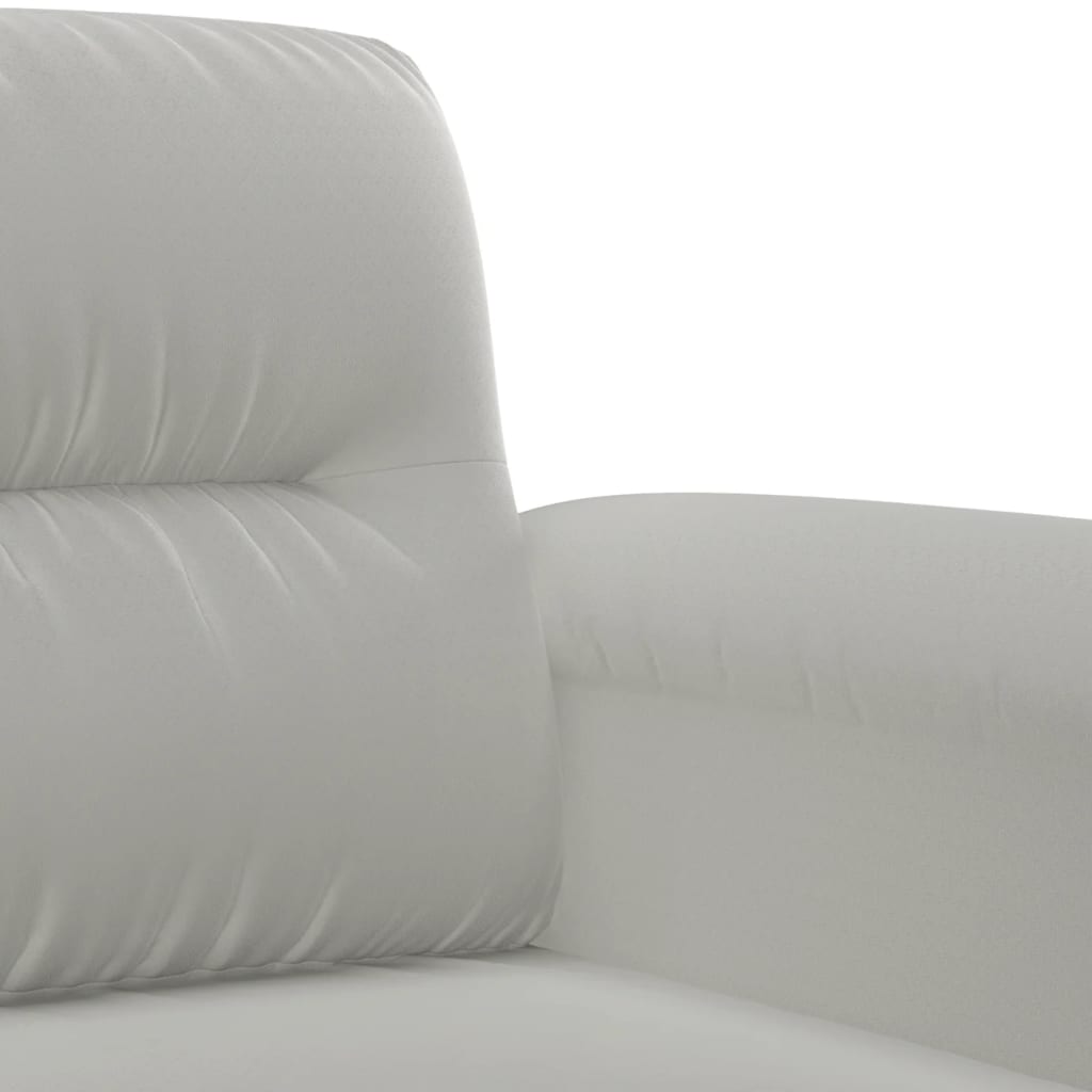 3-dijelni set sofa s jastucima svjetlosivi od mikrovlakana