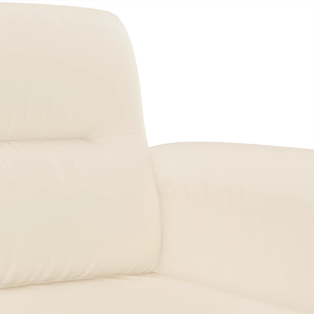 3-dijelni set sofa s jastucima bež od mikrovlakana