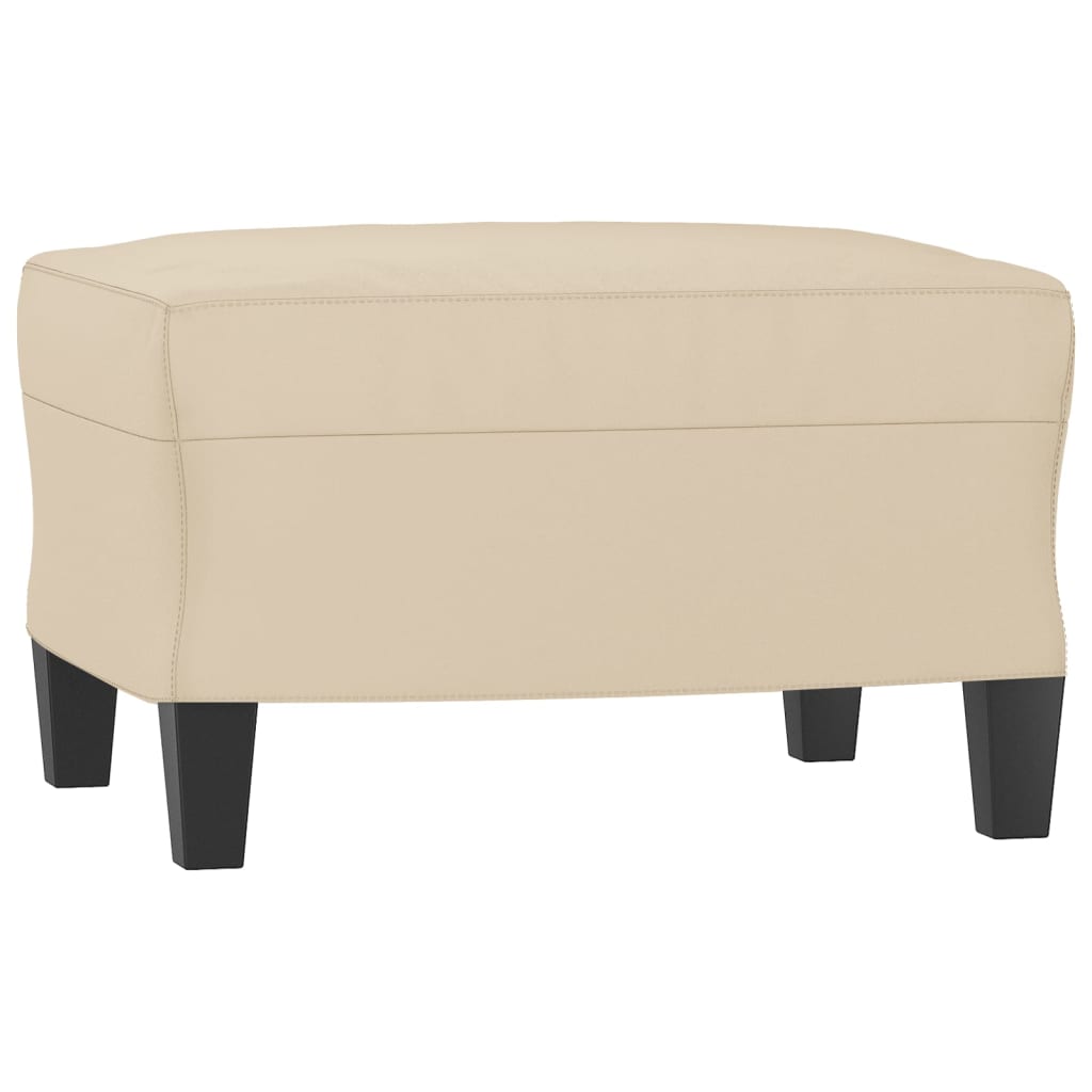 4-dijelni set sofa s jastucima krem od mikrovlakana