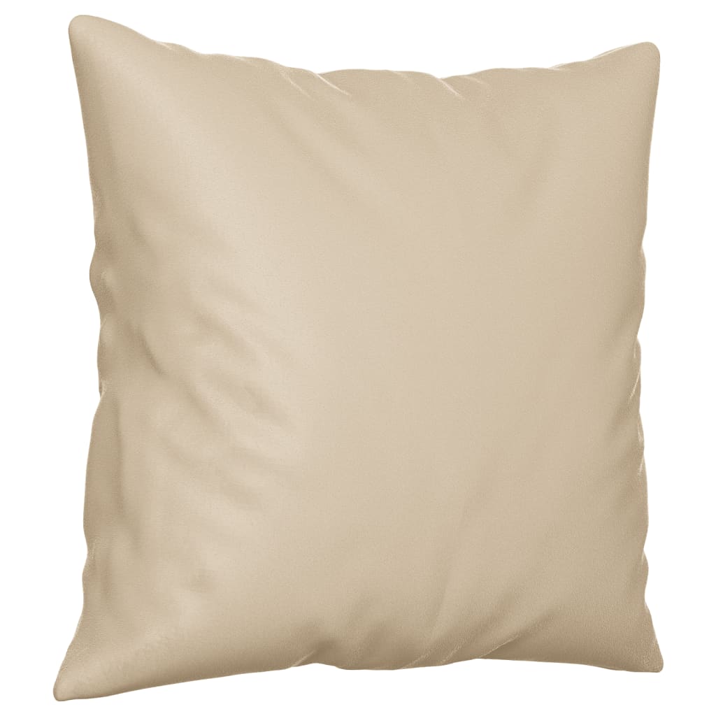 4-dijelni set sofa s jastucima krem od mikrovlakana