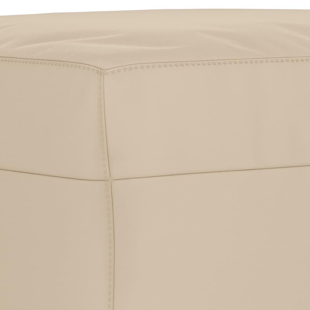 4-dijelni set sofa s jastucima krem od mikrovlakana