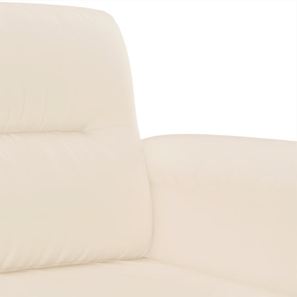 2-dijelni set sofa s jastucima bež od mikrovlakana