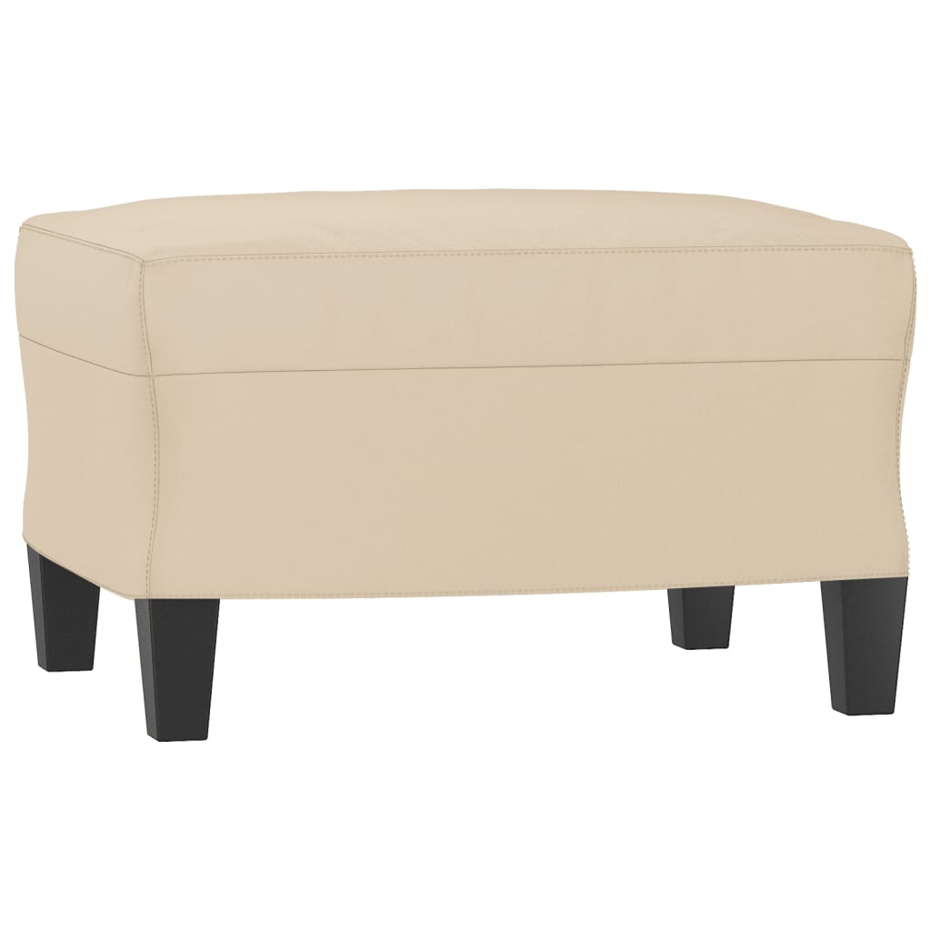 3-dijelni set sofa s jastucima krem od mikrovlakana