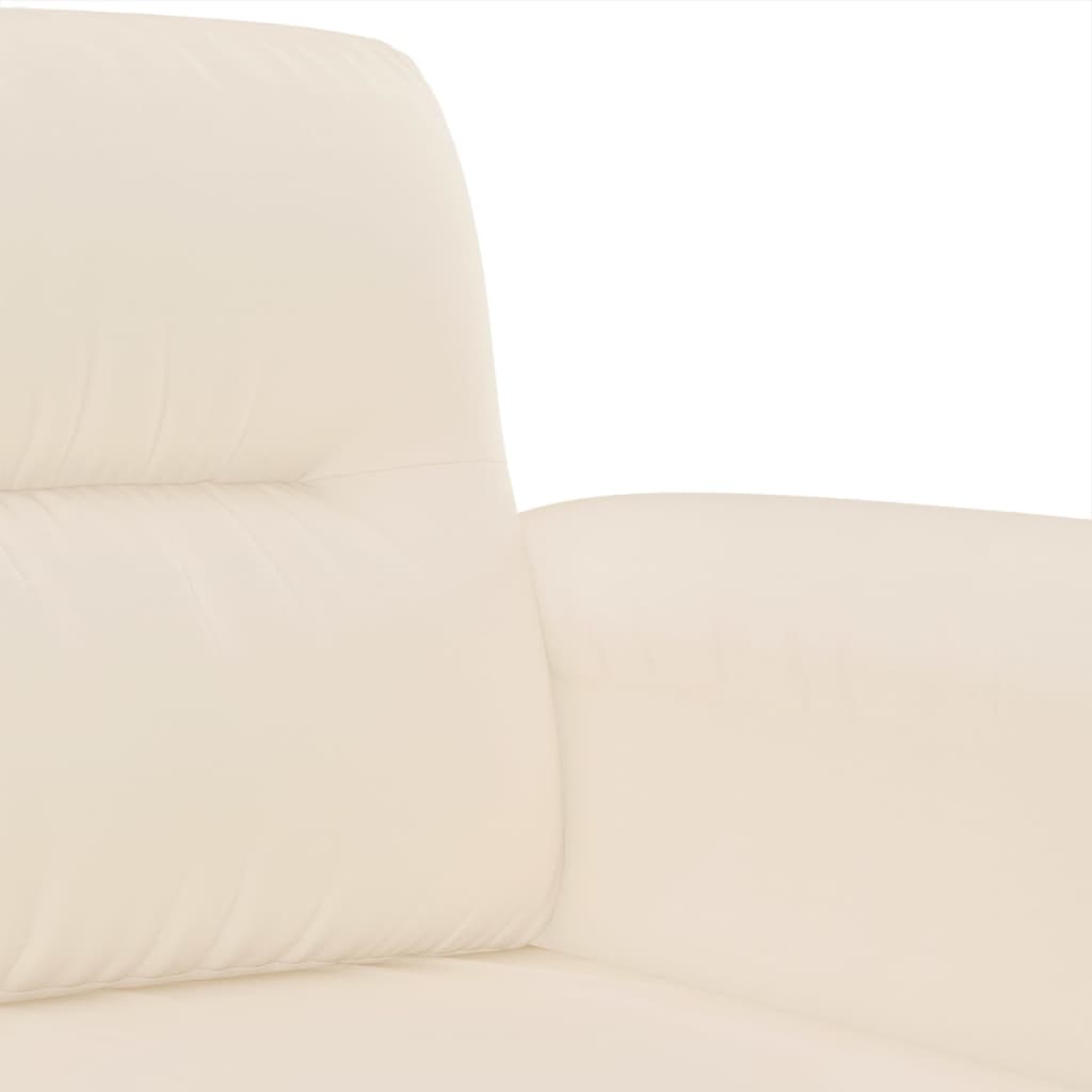 2-dijelni set sofa s jastucima bež od mikrovlakana
