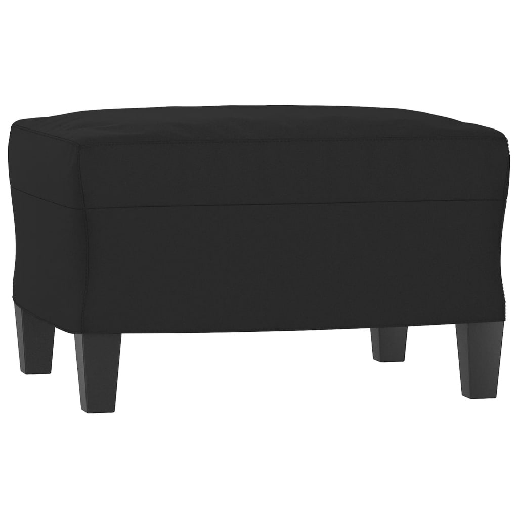 3-dijelni set sofa s jastucima crni od mikrovlakana