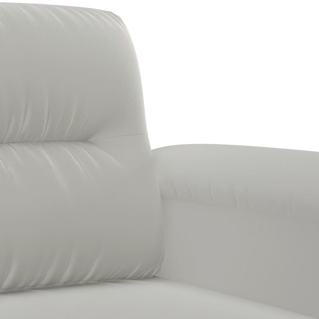3-dijelni set sofa s jastucima svjetlosivi od mikrovlakana