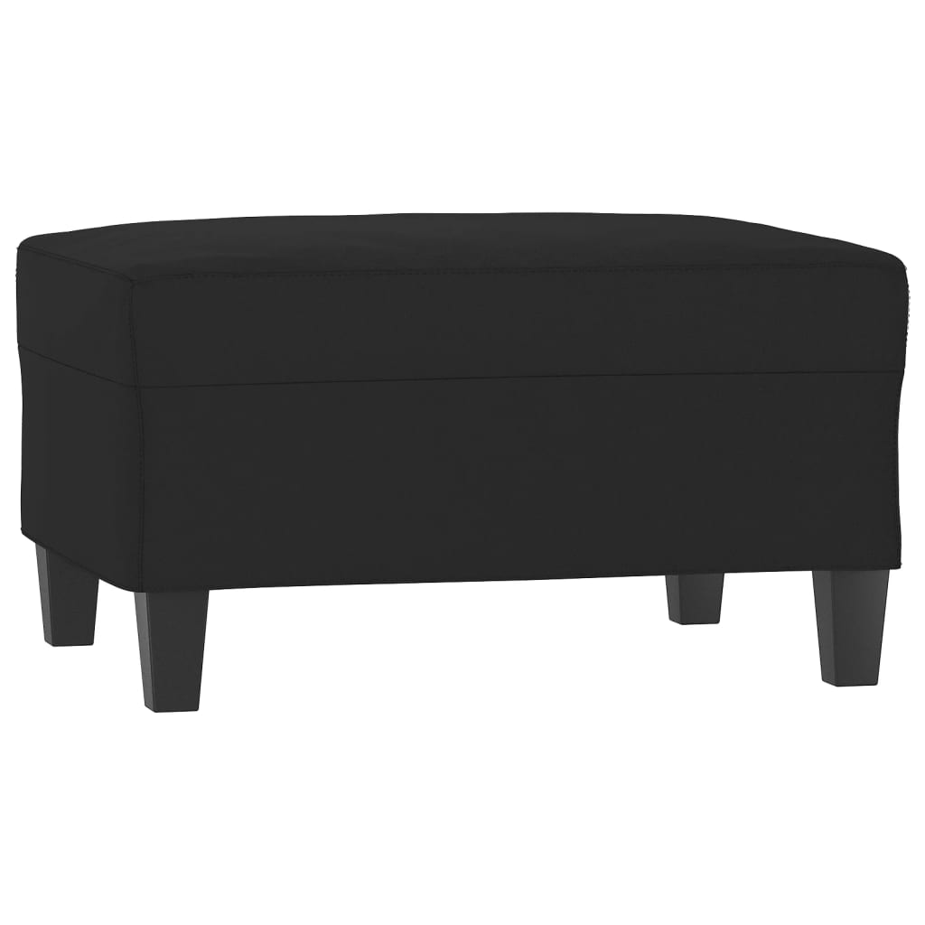 3-dijelni set sofa s jastucima crni od mikrovlakana