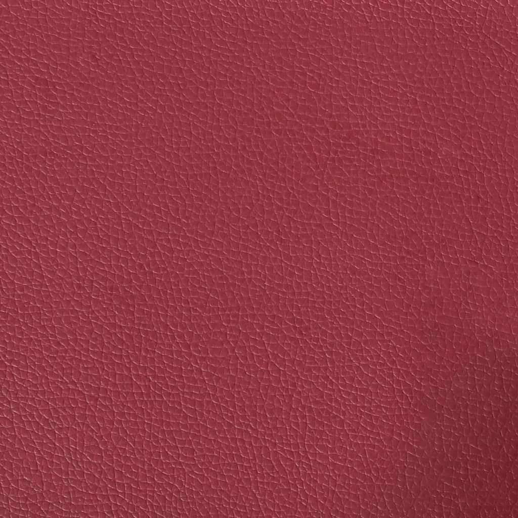 2-dijelni set sofa s jastucima boja vina od umjetne kože