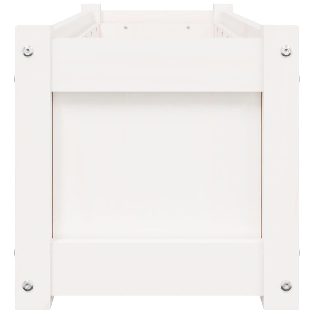 Vrtna sadilica bijela 90x31x31 cm od masivne borovine