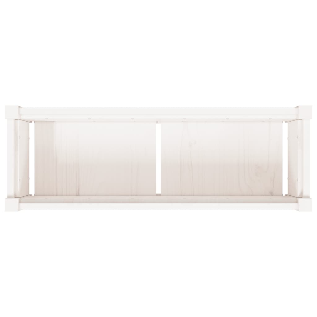 Vrtna sadilica bijela 90x31x31 cm od masivne borovine