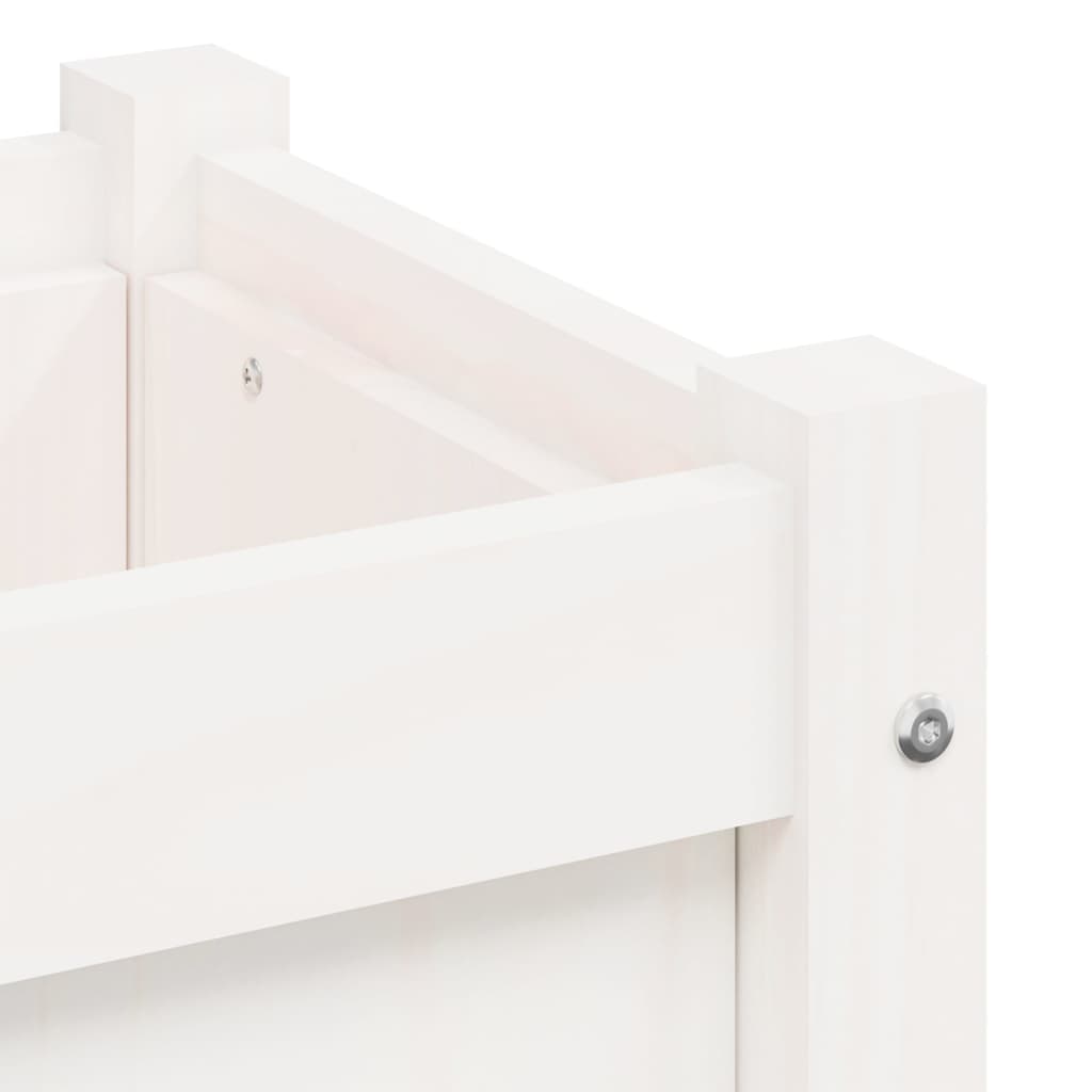 Vrtna sadilica bijela 90x31x31 cm od masivne borovine