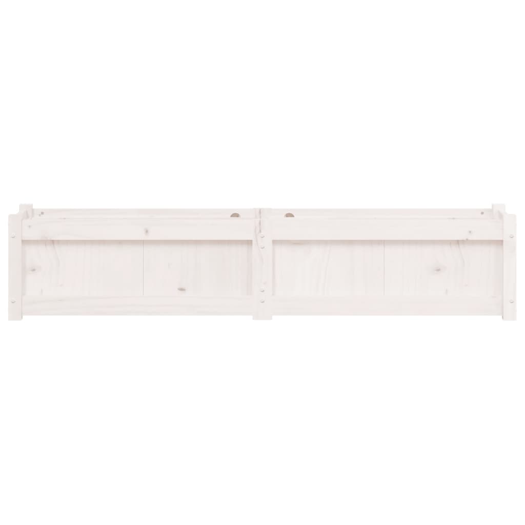 Vrtna sadilica bijela 150 x 31 x 31 cm od masivne borovine