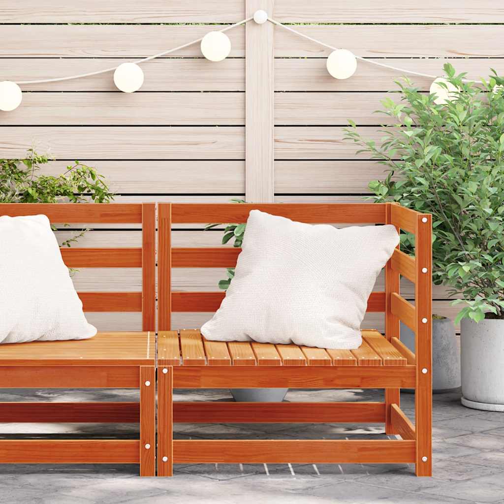 Kutna vrtna sofa voštano smeđa 70x70x67 cm od masivne borovine
