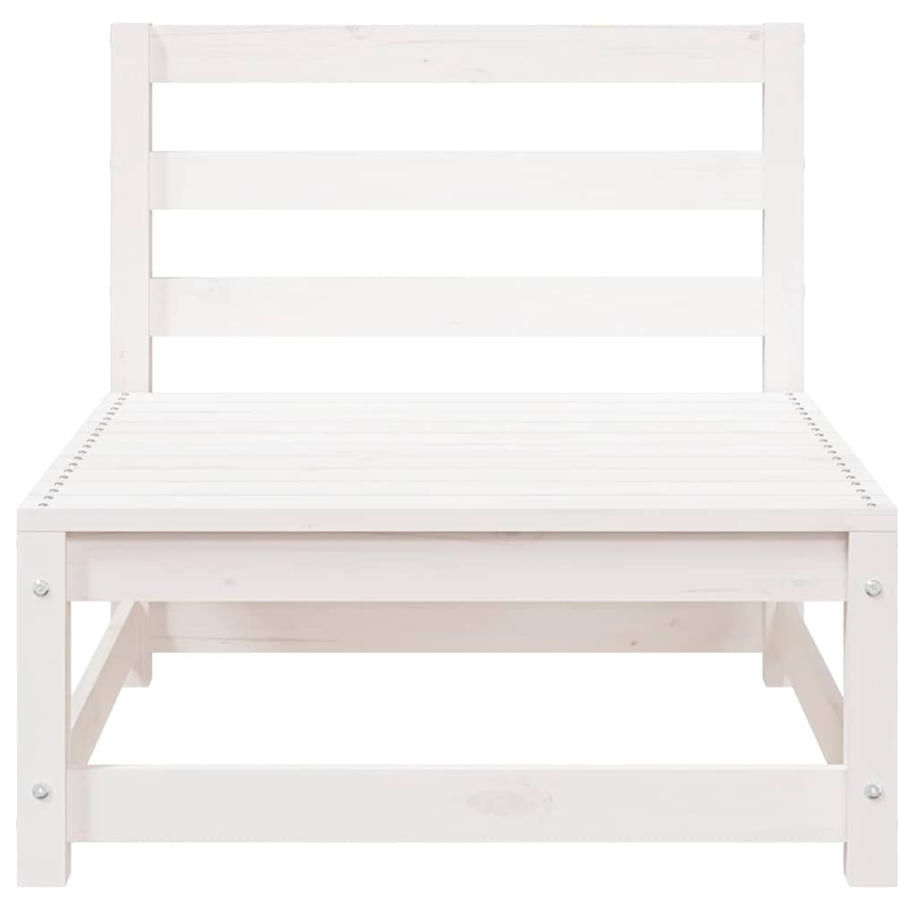 Vrtna sofa bijela 70 x 70 x 67 cm od masivne borovine