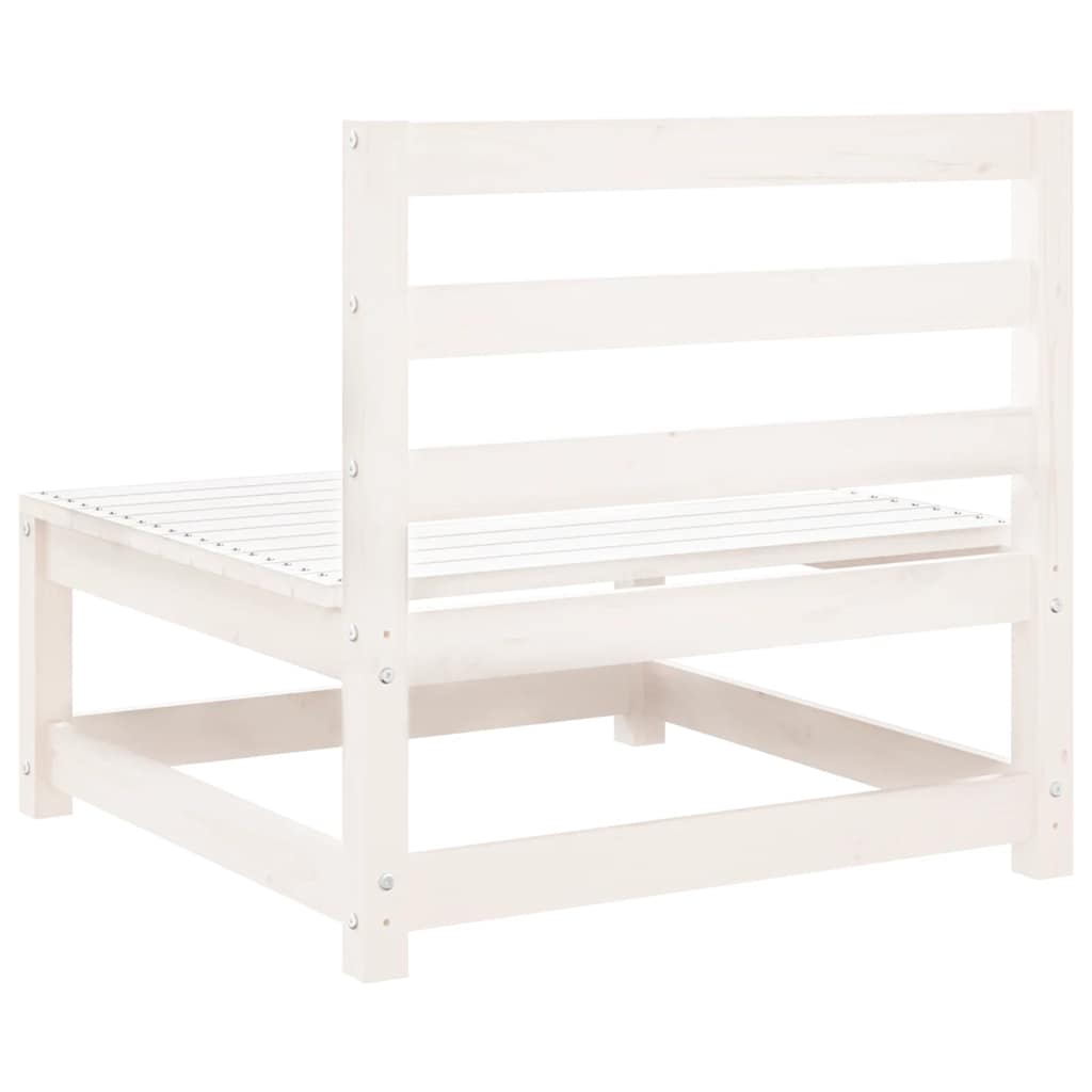 Vrtna sofa bijela 70 x 70 x 67 cm od masivne borovine