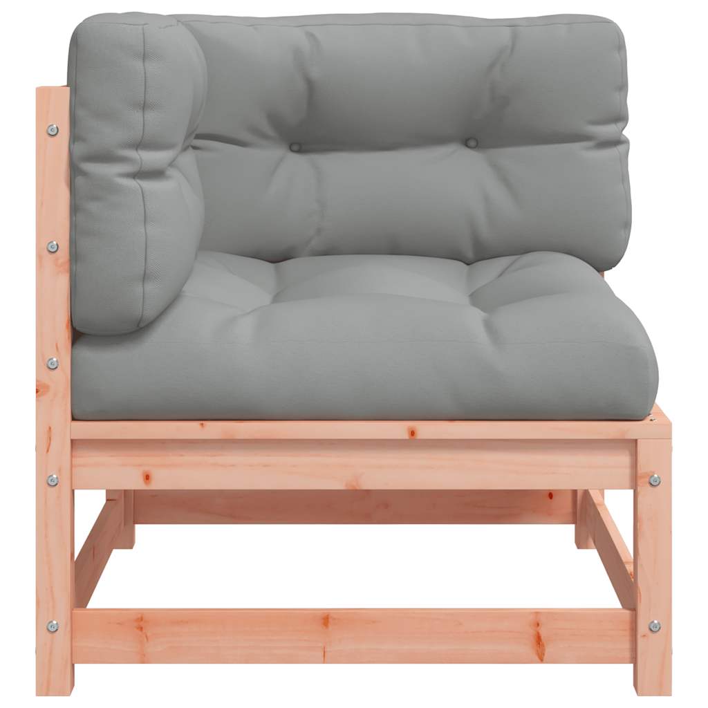Kutna vrtna sofa s jastucima od masivnog drva duglazije Smeđa