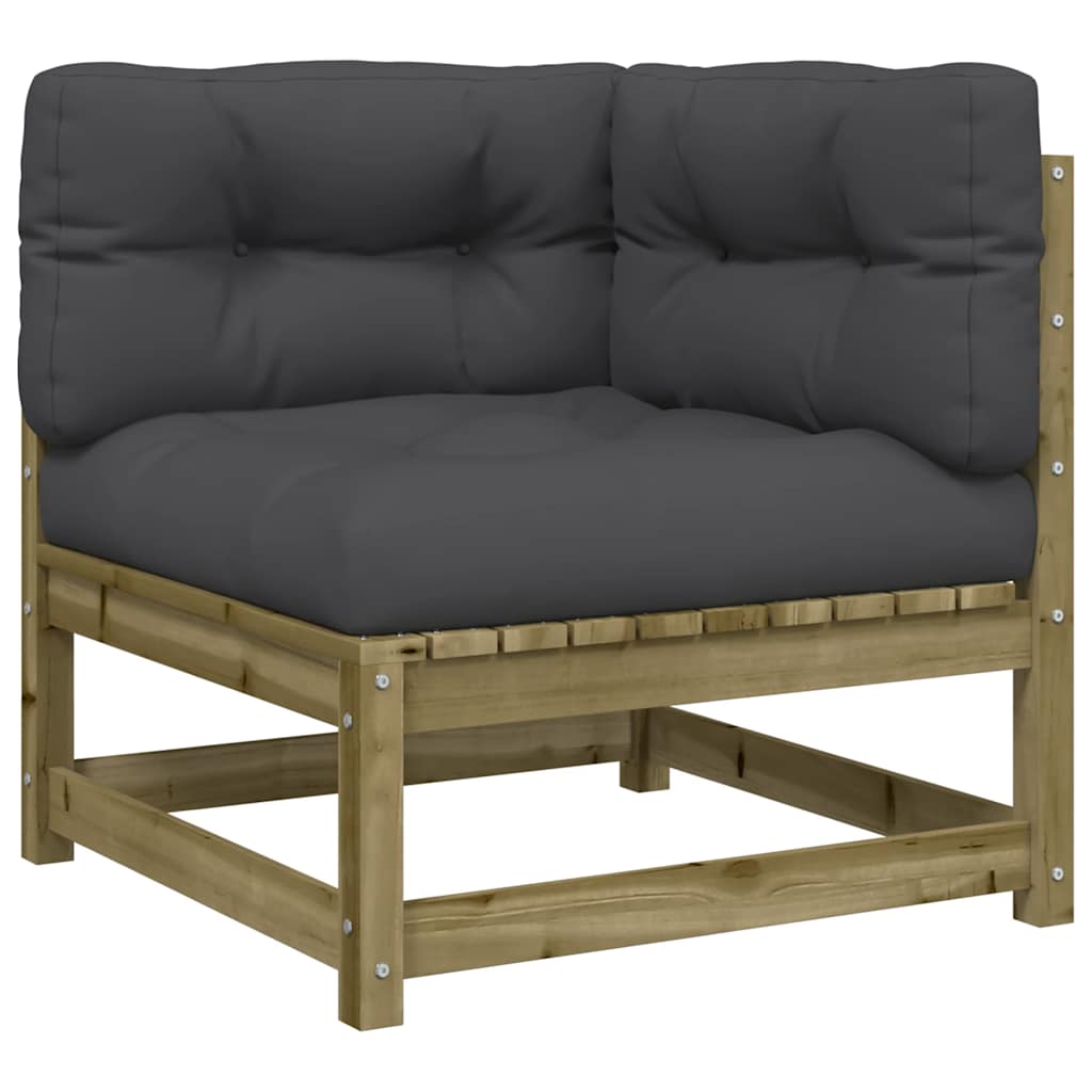 Kutna vrtna sofa s jastucima od impregnirane borovine