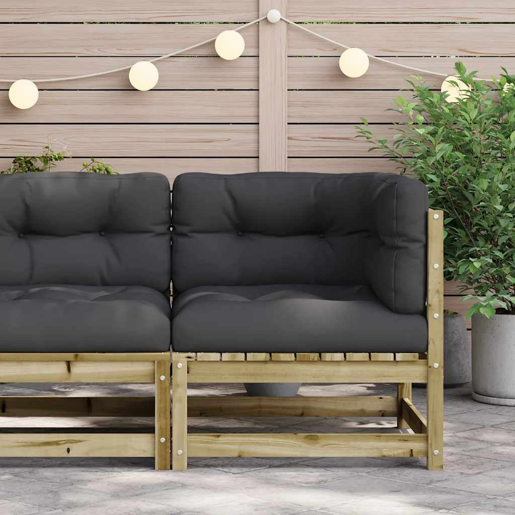 Kutna vrtna sofa s jastucima od impregnirane borovine