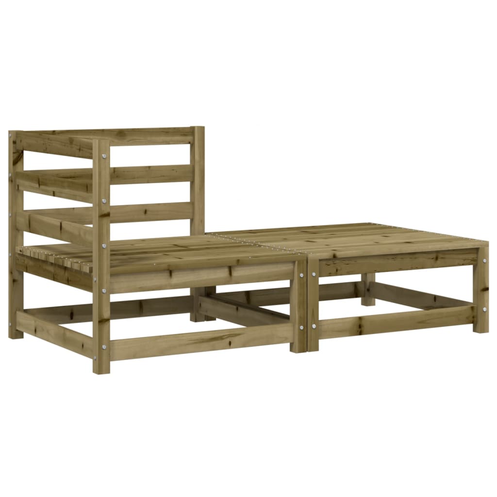 Kutna vrtna sofa s jastucima i tabureom