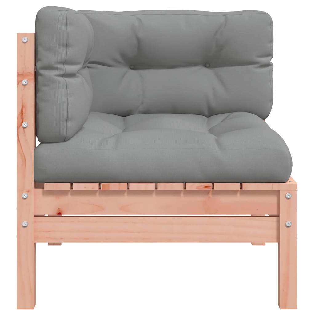 Kutna vrtna sofa s jastucima 2 kom od masivnog drva duglazije