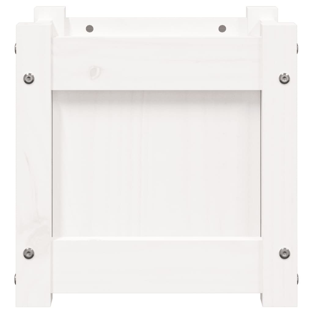 Vrtna sadilica bijela 31 x 31 x 31 cm od masivne borovine