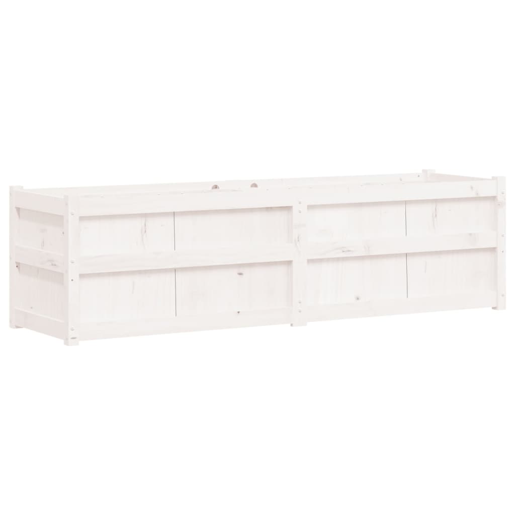 Vrtna sadilica bijela 180x50x50 cm od masivne borovine