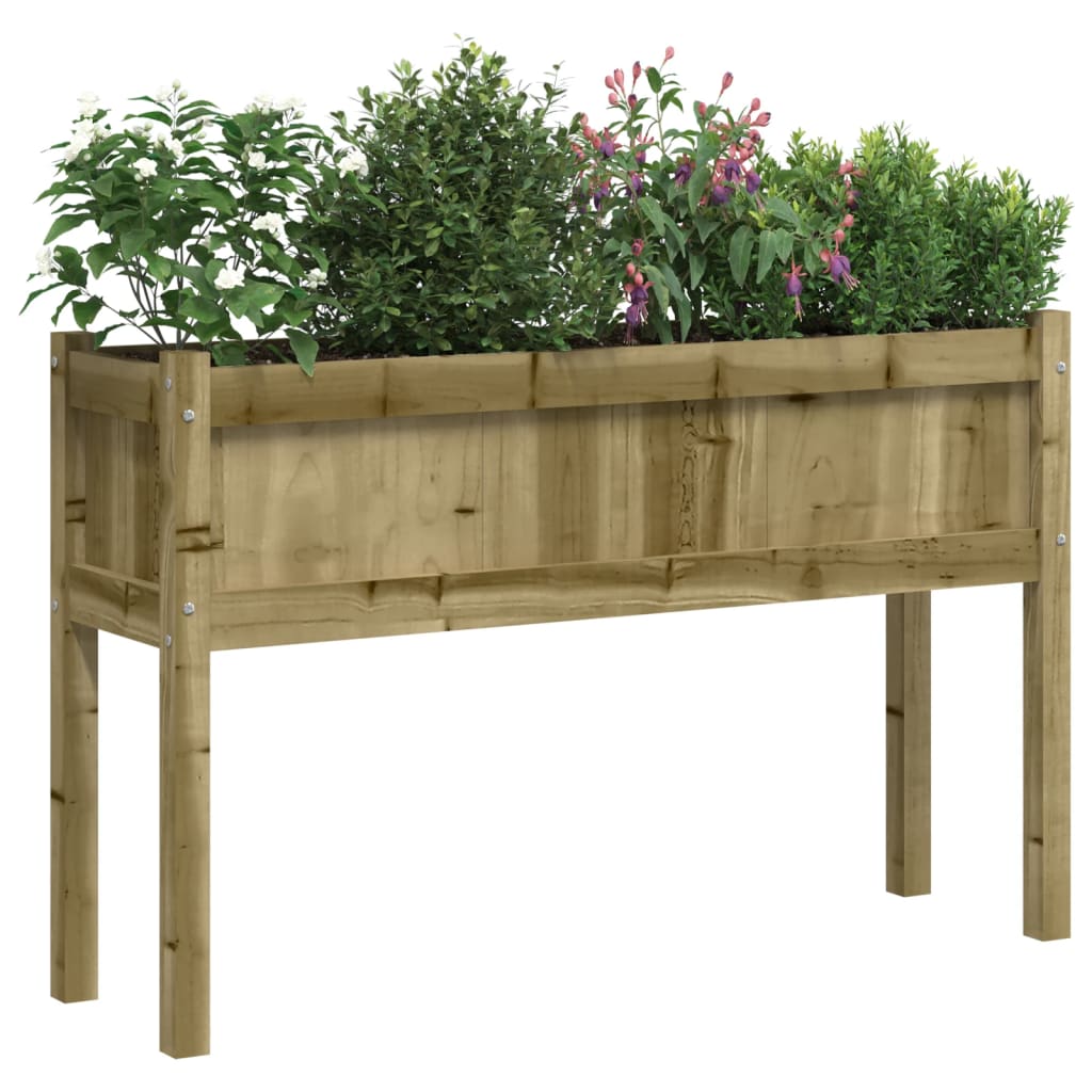 Vrtne sadilice s nogama 110x31x70 cm od impregnirane borovine