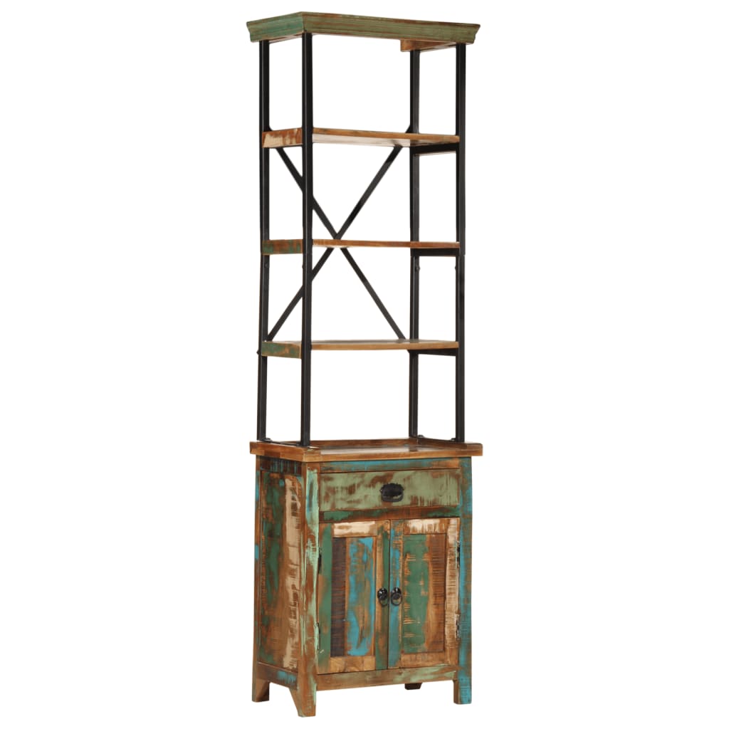 Visoka komoda 55 x 30 x 180 cm od masivnog obnovljenog drva