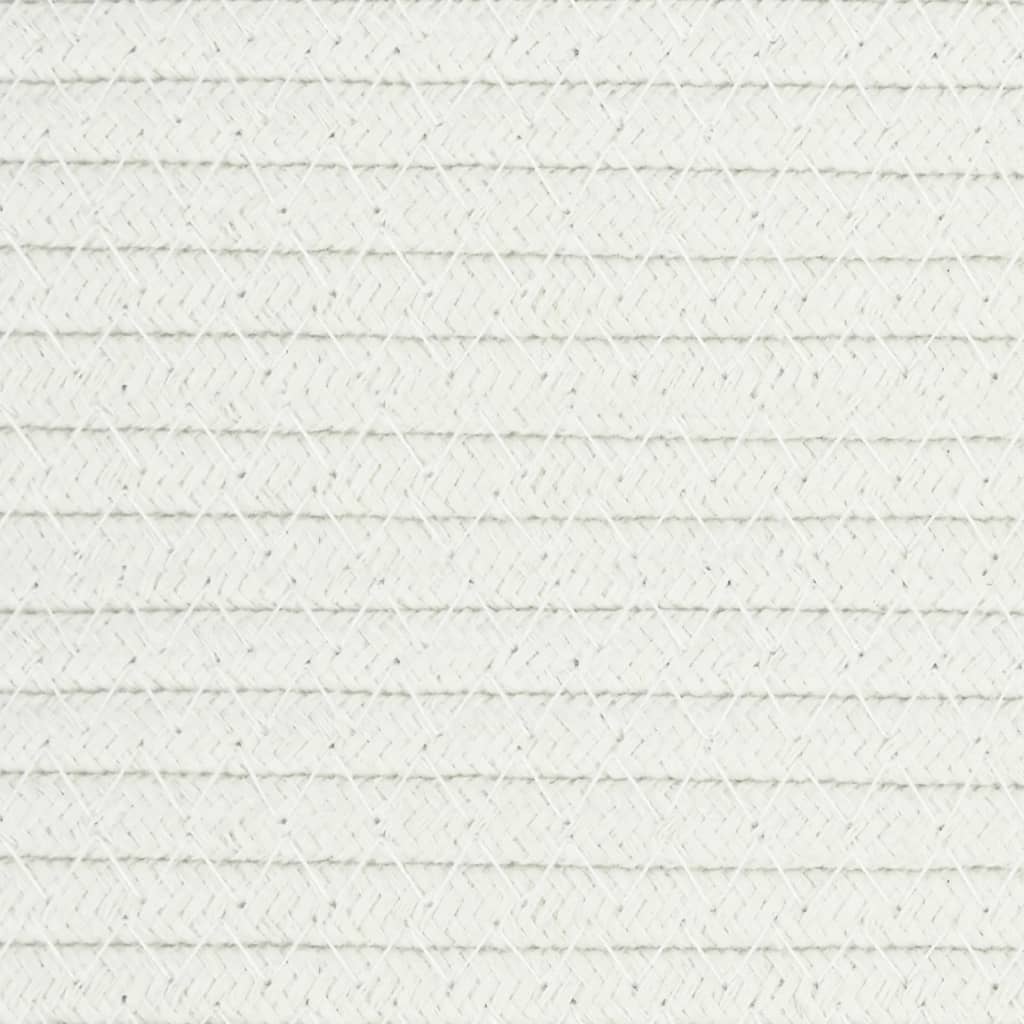 Košara za rublje sivo-bijela Ø 55 x 36 cm pamučna